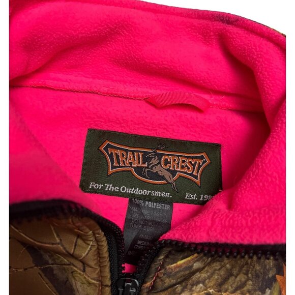 Trail Crest CAMO FLEECE Pink Wood Forest Hunting Outdoor Light Jacket Womens Med - Picture 3 of 5